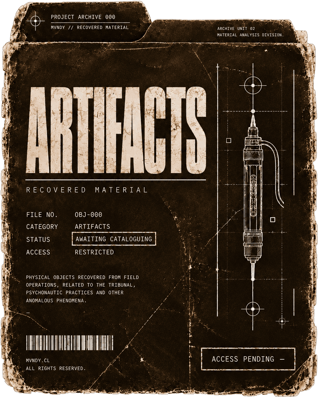 Artifacts archive — access pending